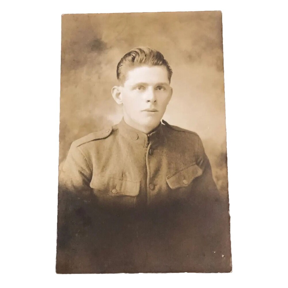 RPPC AEF Doughboy 1917's Army Real Photo WWI Soldier